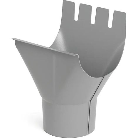 Naissance de gouttière 127 mm vers descente Ø90 mm acier – Gris RAL 7011