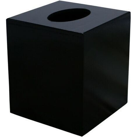Boîte de rangement carrée en acrylique avec couvercle magnétique pour restaurant, salle de bain, chambre, voiture, bureau - Noir mat (1/5)