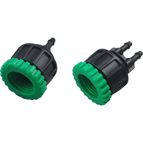(A) Raccord en Y femelle 1/2" 3/4" à 1/4" pour robinet de jardin, irrigation, arrosage par tuyau 4/7 (1/3)