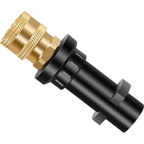 Lntyq Hochdruckreiniger-Adapter, M22-Pistolenadapter, 1/4 Zoll Messing-Schnellanschluss, kompatibel mit Karcher K2, K3, K4, K5, K6, K7 und Stanley SLP, Hochdruckreinigern (1/5)