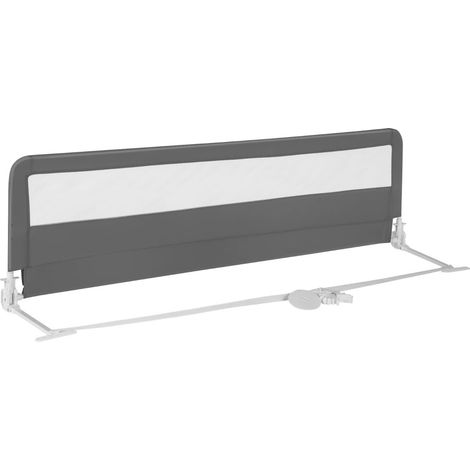 Klappbares 180 cm Bettgitter mit Sicherheitsgurten, Grau