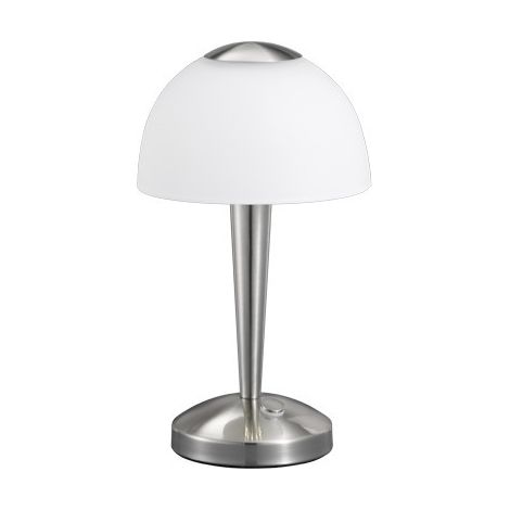 Sobremesa Ventura Led Touch Níquel Y Cristal Blanco Ø15 cm Trio Lighting (1/2)