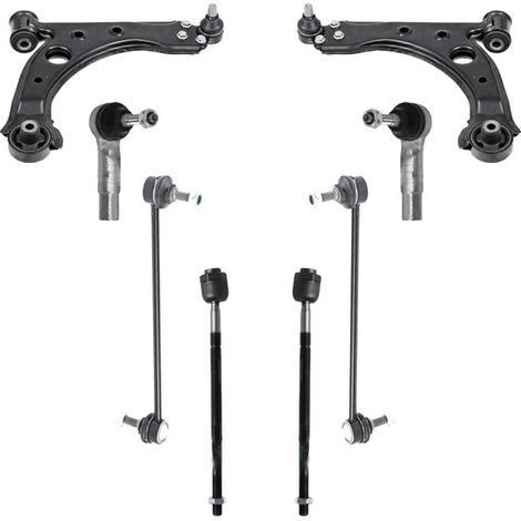 KIT BRACCIO OSCILLANTE 8 PEZZI COMPATIBILE CON FIAT BRAVO II (198) 1.6 D Multijet (198 / Kit Sospensione Completo OE/OEM / Bracci Oscillanti + Testine Sterzo / Sostituzione Diretta OEM (1/5)