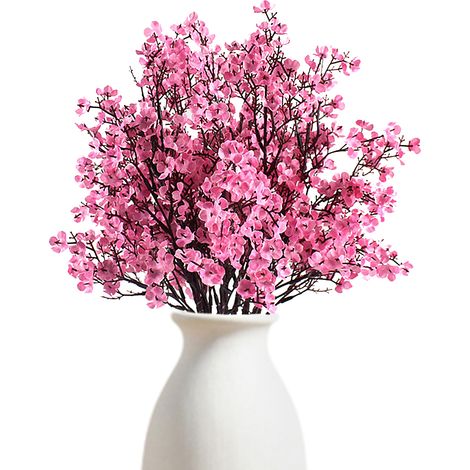 Set mit 8 künstlichen Schleierkrautblüten für Herbstdekorationen, Blumensträuße für Vasen, Tischdekorationen für Hochzeiten, Rosen (1/3)