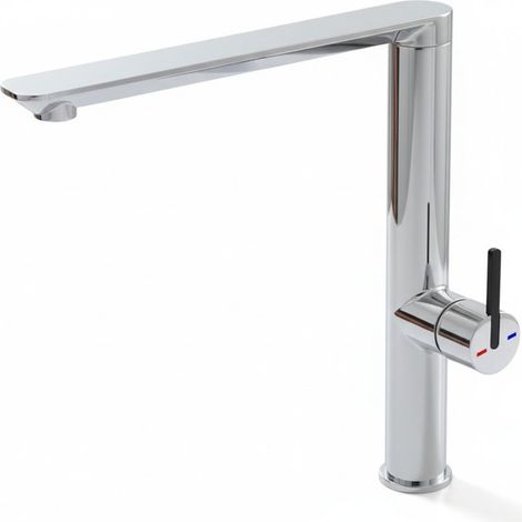 Robinet de cuisine mitigeur pour évier chromé design 28 cm avec bec mobile économie deau