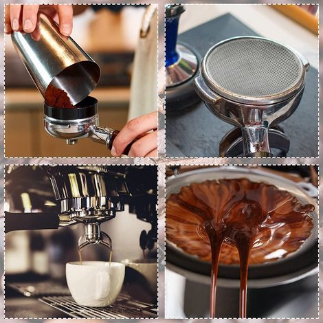 Reusable coffee filter made of 304 stainless steel, double layer 100 μm, 53.5 mm diameter for filter holder (1/4)