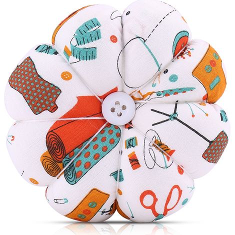 1 coussin à épingles citrouille en tissu, protège-aiguilles à coudre, bracelet élastique (1/4)