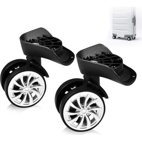 Lot 2 roues pivotantes bagages – universelles – remplacement valise voyage – roulements plastique (1/5)
