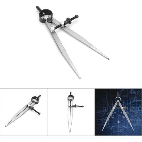 45 Stahlflügelzirkel für Lederarbeiten, Federzirkel und gehärtete Füße (150 mm)