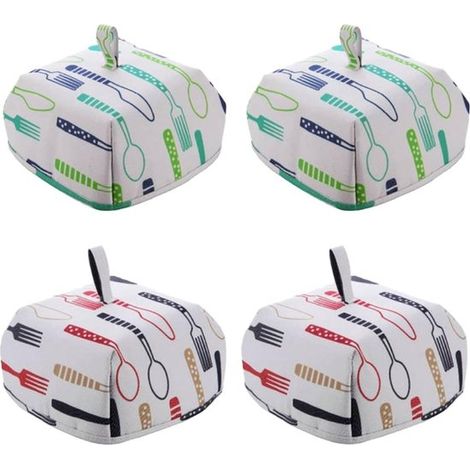 4 coperture per alimenti, copertura pieghevole per verdure, scaldariso, foglio di alluminio, copertura per alimenti, copertura isolante per verdure realizzata in materiale ispessito (1/5)