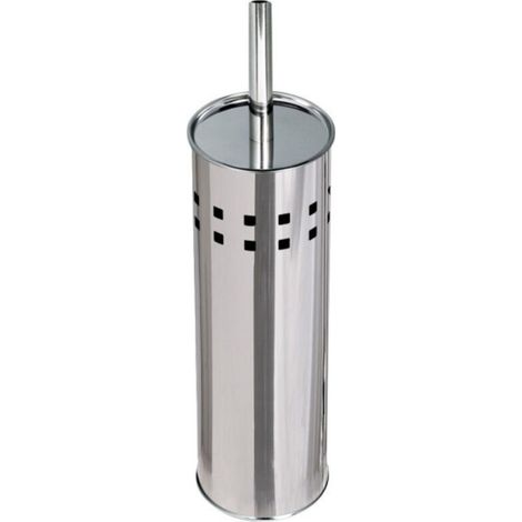 Soporte para escobilla de inodoro con cilindro para escobilla, acero inoxidable, 26x10cm, accesorios de baño. (1/3)