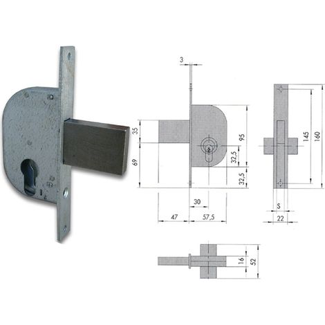 Cisa 42112-30-0 Serratura Cancello Cil Sag
