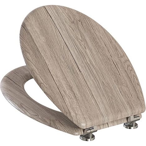 COPRIWATER UNIVERSALE SEDILE TAVOLETTA WC BAGNO MDF LEGNO WOOD KING 18" FERIDRAS