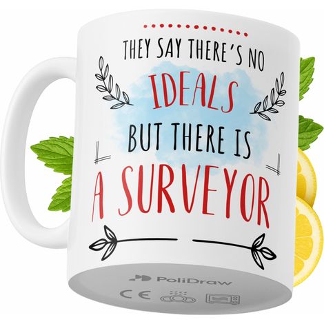 Lustige Kaffeetasse mit witzigem Textdesign für Vermesser – ideal für Geburtstage, Namenstage und Feiertage. Hochwertige Tasse für besondere Anlässe, ob im Büro oder zu Hause. Farbe: Weiß, 330 ml.