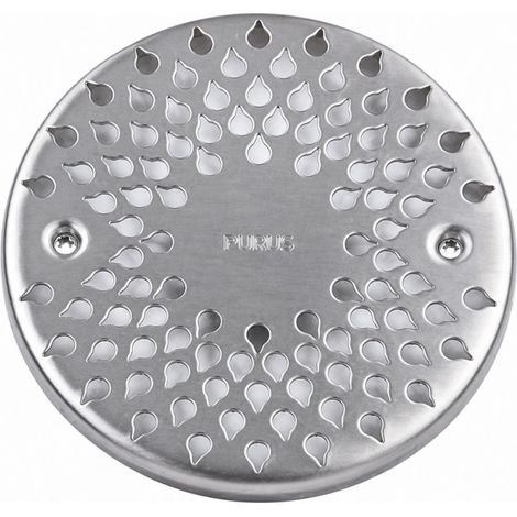 Grille de bonde de sol 150mm inox DROP 150 PURUS