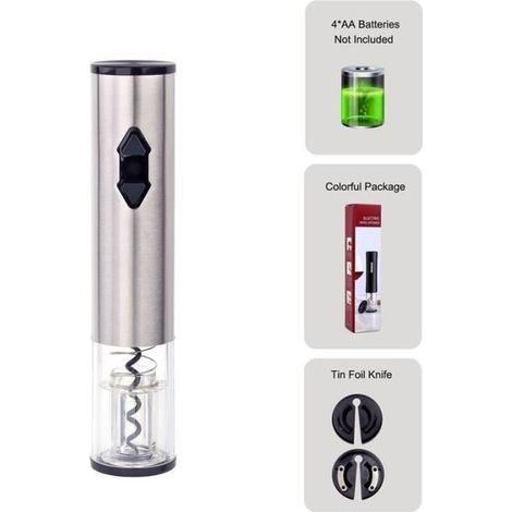 Automatischer elektrischer Korkenzieher für Rotwein, Flaschenöffner für Traubenwein, beleuchteter Folienschneider (1/4)