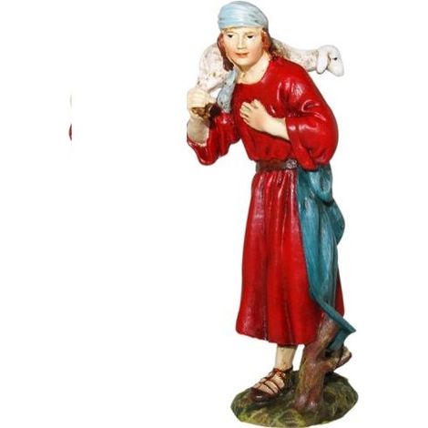 PASTORE CON PECORA A SPALLA PER PRESEPE DA 12 CM