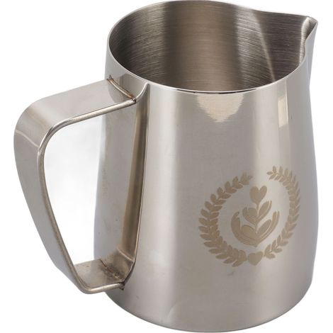 Tasse à café décorative de 350 ml avec bec verseur pointu, en acier inoxydable 304, couleur argent, idéale pour un usage domestique.