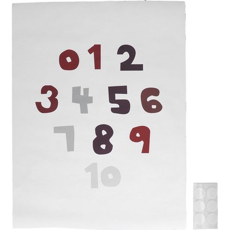 Poster Éducatif Chiffres 0 à 10 avec Autocollant Double Face pour Enfant - Décoration Murale Scolaire et Maison (1/5)
