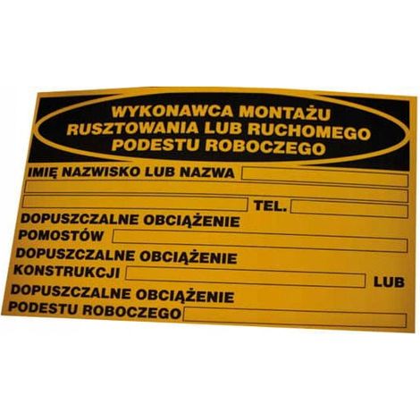 BTI-4 - Schild - Gerüstbauunternehmen