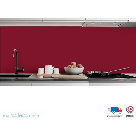 Crédence : Rouge pourpre RAL 3004 - Alu composite - 120 - 60 (1/3)