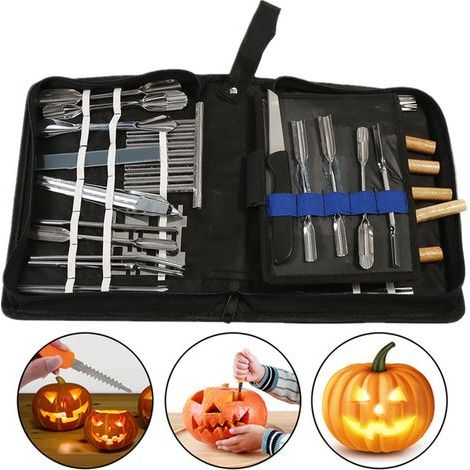 Kit per intagliare frutta e verdura da 46 pezzi, utensili da cucina portatili per intagliare (1/5)
