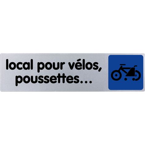 Plaque de porte Local pour vélos et poussettes- couleur 170x45mm - 4033266