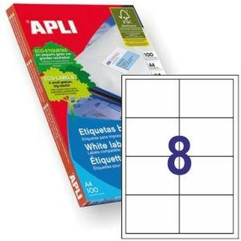 APLI Labels 97 x 67.7mm etiqueta autoadhesiva Blanco 800 pieza(s) (1/2)