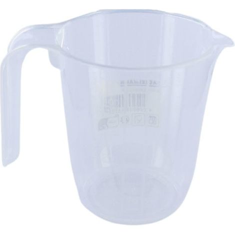 Verre doseur plastique, verre doseur cuisine, pichet doseur avec bec verseur, verre doseur 500 ml, verre mesureur cuisine, Plastique, Transparent, 11,2 x 9,8 cm (1/4)