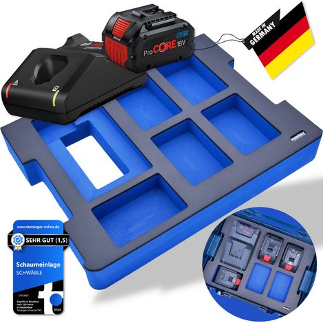 SCHWÄBLE® Schaumeinlage Schaumstoffeinlage f. Bosch Akku-Starter-Set GAL18-20-40 (1/5)
