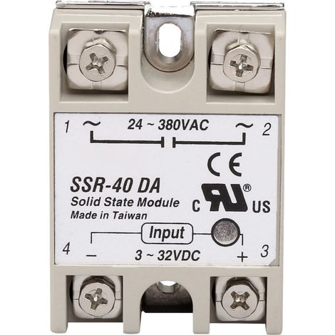 Relais statique monophasé 40DA, sans bruit ni étincelle, module SSR pour régulation de puissance, usage industriel. (1/5)