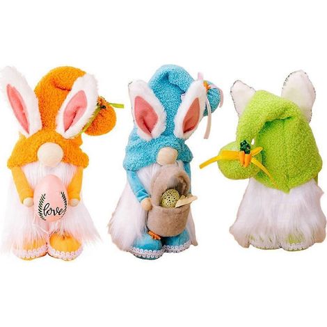 Peluches de Pâques Lapin Gnome Tomtes Décorations Ornement Lapin Poupée sans visage