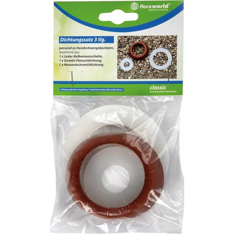 FP – Jeu de scellés type 75 f – Set d'étanchéité 3 pièces – Compatible pompe à voile à main – Manchette cuir et joints caoutchouc