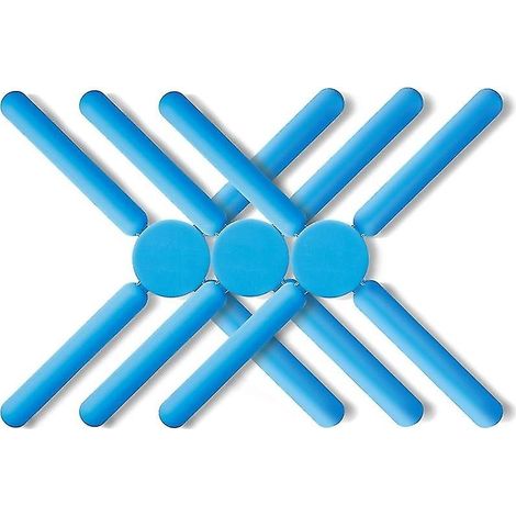 Lot de 3 dessous de plat pliables en silicone, antidérapants, pliables en forme de croix, compacts et extensibles. (1/3)