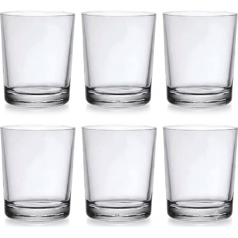 Set 6 Bicchieri Bor-mioli Rocco Caravelle Vetro Trasparente Fondo Spesso 25cl Diametro 75mm Altezza 91.5mm Uso Casa Resistenti Lavabili in LavastoviglieBar Ristorante per Acqua e Bevande (1/5)