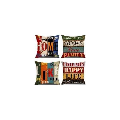4er-Set Kissenbezüge (45 x 45 cm) – Dekorative Sofakissenbezüge für Schlafzimmer, Bett, Gartenmöbel und Stühle (1/5)