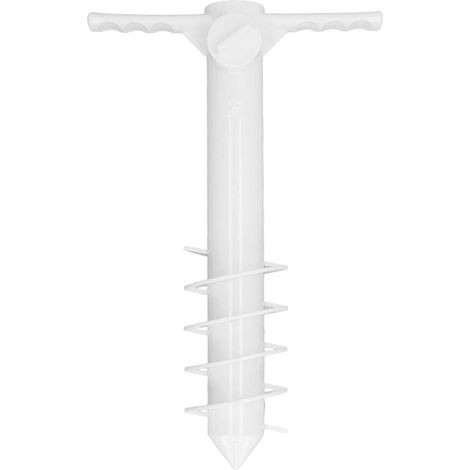 Ancrage de sable multifonctionnel pour parasol, support de parasol sécurisé avec 5 vis à spirale pour plage, pelouse et parc aquatique (1/5)