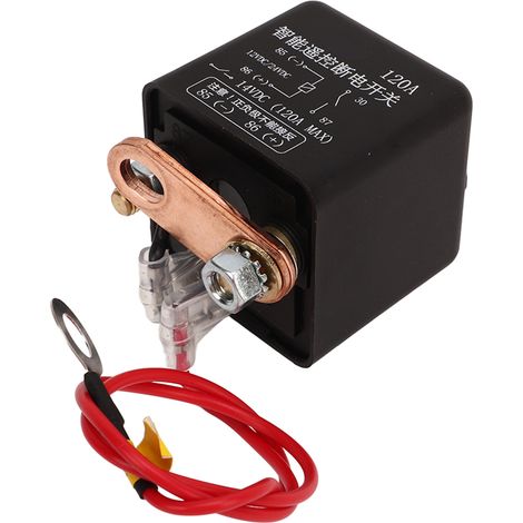12V 120A Interrupteur de batterie à distance antivol avec télécommandes, coupe-batterie de déconnexion (1/5)