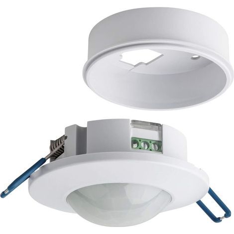 Bewegungsmelder für den Innenbereich, Einbau- und Aufputzmontage an der Decke, programmierbar, Infrarotsensor, 6 m / 360°, geeignet für LEDs, max. 1200 W/500 W