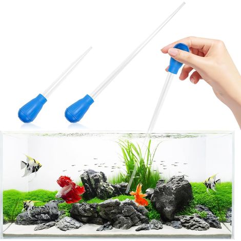 Mangeoire à Corail, 2 pièces 45 cm 29 cm Pipette Multifonctionnelle pour Organismes d'Aquarium, Nettoyeur Manuel Changeur d'eau Outil De Nettoyage Siphon Compte-Gouttes Remover (1/5)