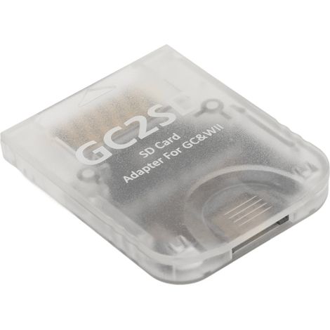 Lecteur de cartes GC2SD Plug and Play portable professionnel pour consoles de jeux Wii et GameCube (transparent) (1/5)