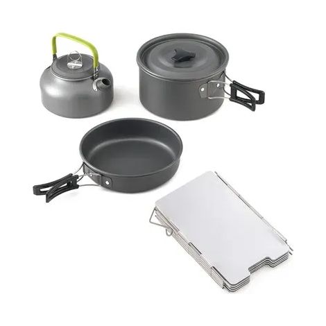 Réchaud à gaz de camping 308, ustensiles de cuisine de camping, vaisselle d'extérieur, ensemble de pique-nique, allumeur piézo, réchaud de voyage, 9 pare-brise, réchauds de cuisson portables coupe-ven (1/5)