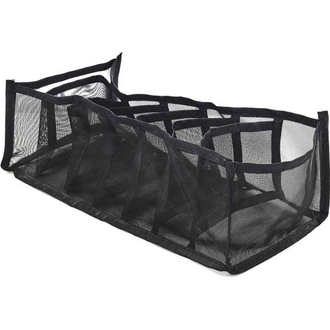 Rangement Vêtements "7 Compartiments" 36cm Noir (1/4)