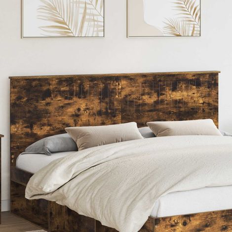 Tête de lit-Panneau de lit Chêne fumé 180 cm Bois d'ingénierie 486984 (1/5)