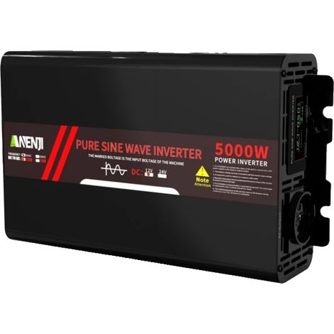 Onduleur, 5000W de sortie, compatibilité universelle, Inverseur de voiture-5000W, Europe, 12V/24V/48V/60V/72V, 220-240V (1/2)