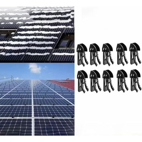 Solarpanel-Schnee-Führungsclip, Schneefang für Metalldach, Kunststoff-PV-Schneefalle, Schneeführungsclip, 50 x 94 mm, Schnee-Führungsclip zur Lösung von Schnee-Ansammlungsproblemen (10 Stück)