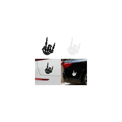 Pegatina de vinilo impermeable con diseño de calavera para parachoques de coches, camiones y SUV.