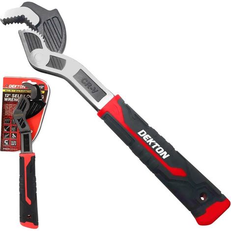 Dekton Sum One Handed Adjustable Self Locking Wrench Spanner Pliers 12" Tool
