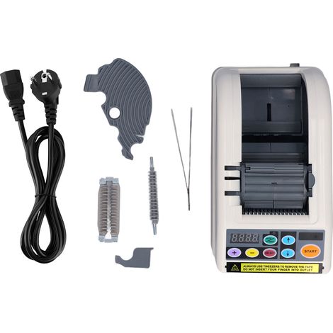 Jeffergarden Dévidoir automatique de ruban adhésif, longueur de coupe maximale 999 mm, coupe-ruban électrique pour largeur de 6 à 60 mm, UE 220-240 V (1/5)