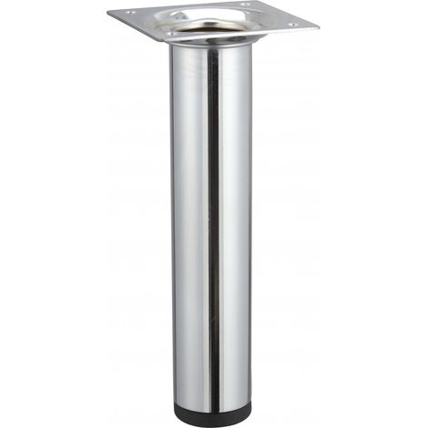Pata para mueble cilíndrica HETTICH fija de acero cromado gris HETTICH